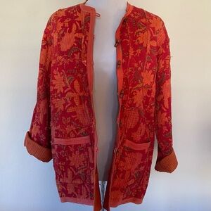 Vintage Handmade Quilted Style Floral Jacket